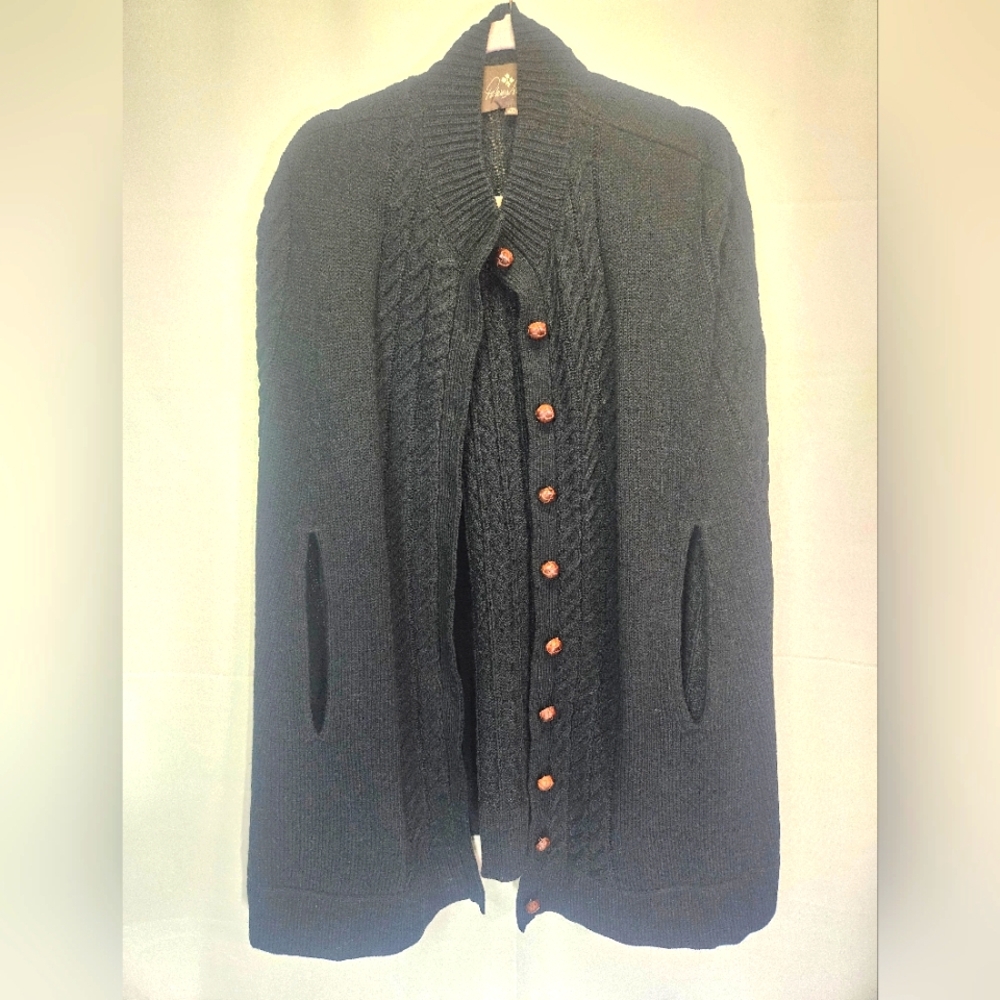 Patricia Nash Black Knit Cape